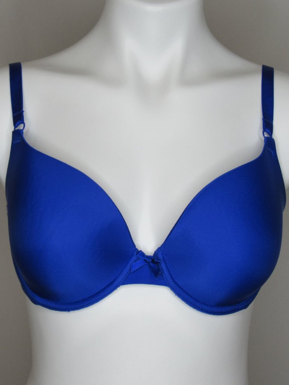 Victoria's Secret Blue Satin Demi Bra 32DD